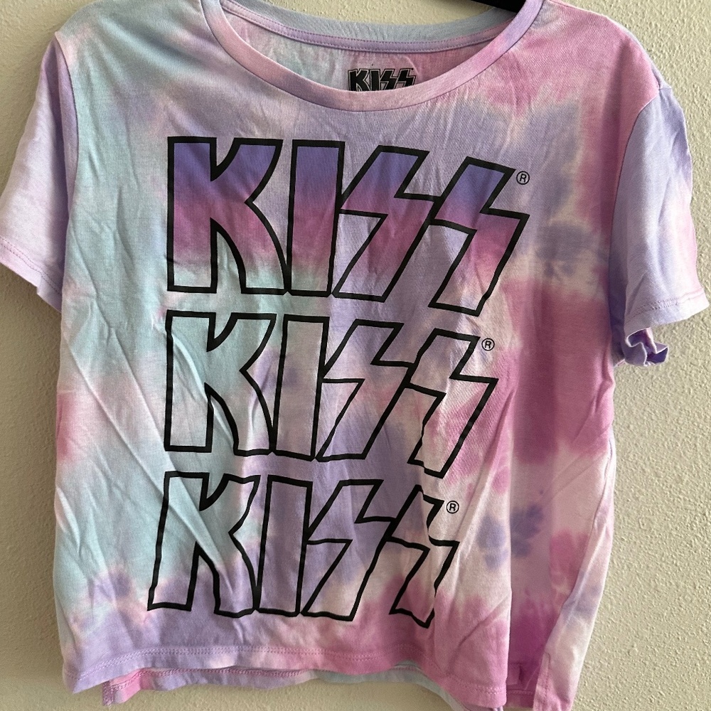 A9 - 486 KISS vintage pink & purple tie dye XL